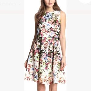 Gabby Skye Floral Watercolor Two Peice Dress Size 6 New Without Tags